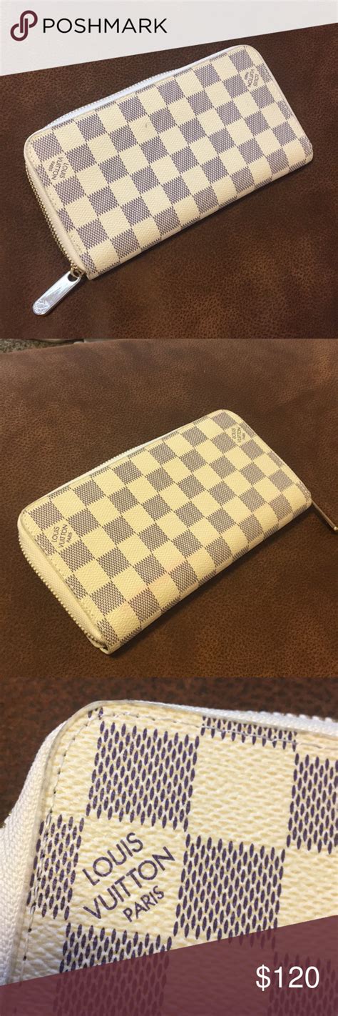 louis vuitton wallet white checkered